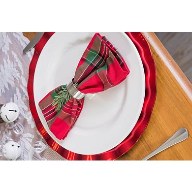 DII Christmas Plaid Napkin Set/6 Piece
