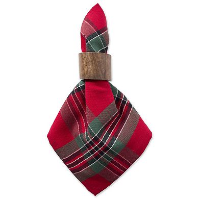 DII Christmas Plaid Napkin Set/6 Piece