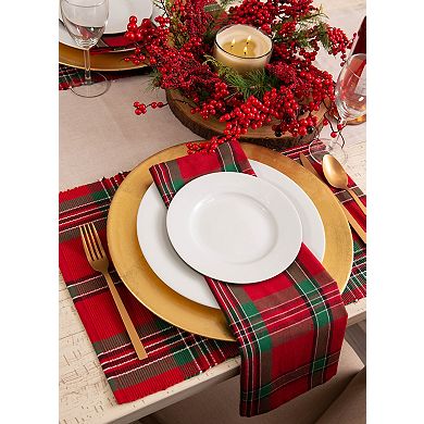 DII Christmas Plaid Napkin Set/6 Piece