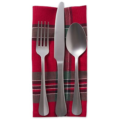 DII Christmas Plaid Napkin Set/6 Piece