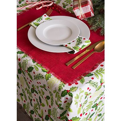 DII Tango Red Jute Placemat Set/6