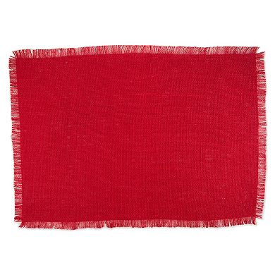 DII Tango Red Jute Placemat Set/6