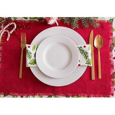 DII Tango Red Jute Placemat Set/6