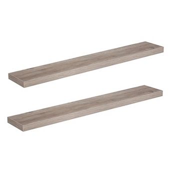 47.2" 2 pc Floating Wall Shelves with Invisible Brackets for Bathroom Bedroom Kitchen