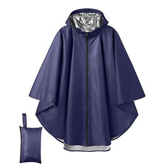 COOFANDY Rain Ponchos for Adults Lightweight Hooded Reusable Raincoat with Waterproof Zipper