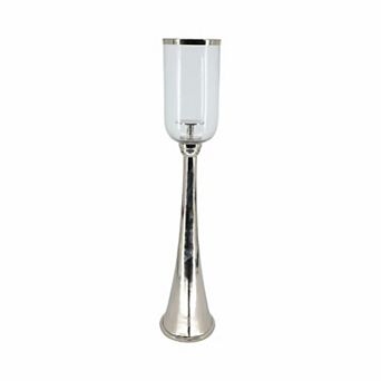 Modern Metal and Glass Floor Candle Stand for Pillar Candles