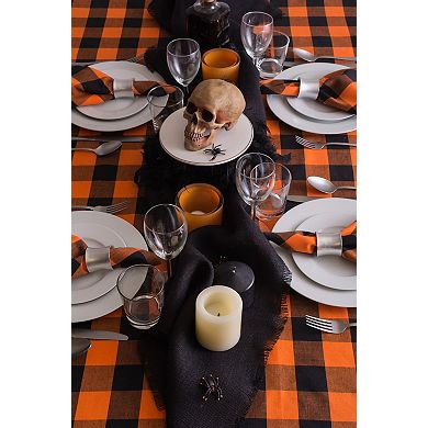 DII Halloween Buffalo Check Tablecloth