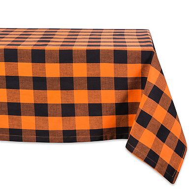 DII Halloween Buffalo Check Tablecloth