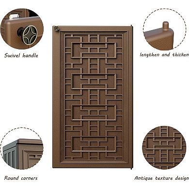 Decksplore Indoor Outdoor Storage Cabinet Waterproof with Shelf