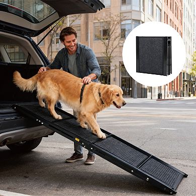 IFMALL Portable Folding Pet Ramp with Non-Slip Surface for Vehicle Access