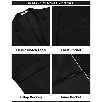 COOFANDY Men' Suits 2 Piece Slim Fit Suit Set 2 Button Lightweight Casual Knit Blazer Suit Jacket