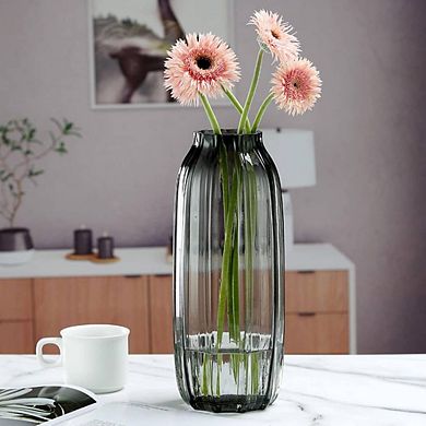 Black Striped Glass Ornamental Decorative Vase
