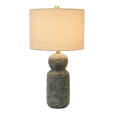 Hello Honey 14" Round Stoneware Desk Lamp