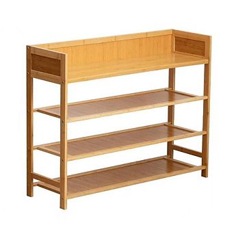4 tier Compact 100% Bamboo Shoe Organizer