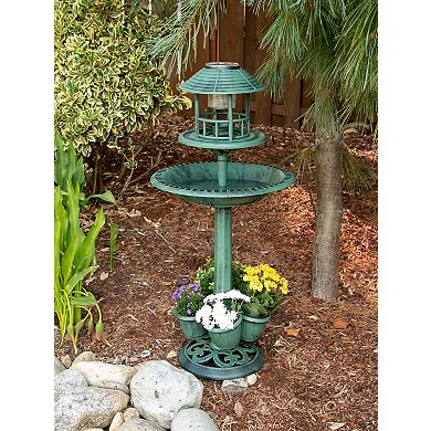Zingz Home Verdigris Garden Solar Powered LED Centerpiece 17x17x36.5"
