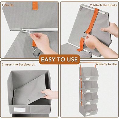 Modular Storage Cubes - 88L Capacity, Detachable, Collapsible, Heavy Duty