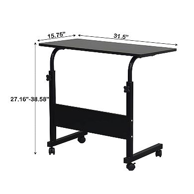 Adjustable C-Shaped End Table, Laptop Side Table for Sofa