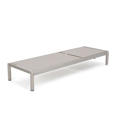 Chaise Lounge (Set of 4) Gray Mesh with Aluminum Frame