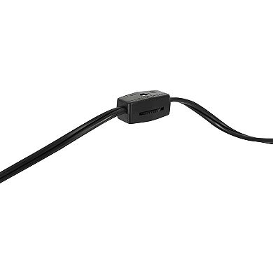 Hello Honey Resin Lion Table Lamp with Black Linen Shade, Gold Finish