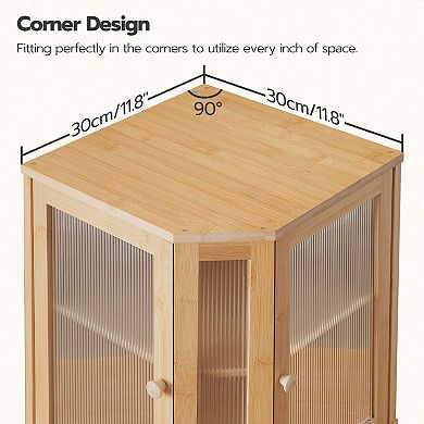2-Tier Bread Box with Acrylic Doors for Bread, Snacks, and Kitchen Storage