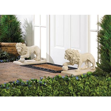 Zingz Home Outdoor Garden Regal Lion Statue 2 Piece Set