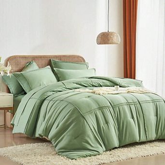 Soft Microfiber 5 pc Pinch Pleat Comforter Set All Season