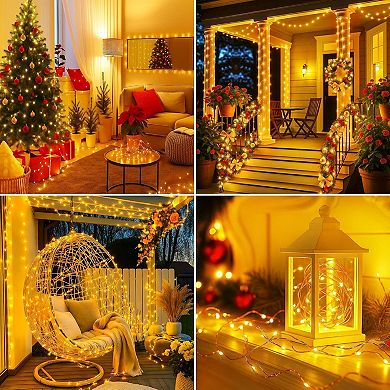 Fairy Lights Plug in with Remote, 33FT 100 LED Outdoor Twinkle Lights Waterproof with Timer