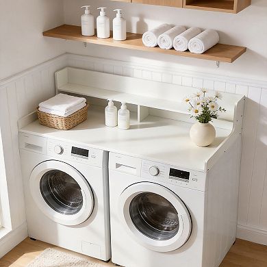 54" Laundry Station Countertop for Washer & Dryer, Space Saving Topper with Non-Slip Pads