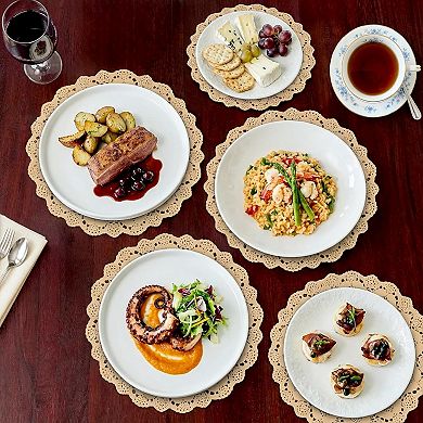 Paper Placemats - 12-Inch Round, Brown, 250 Count - Disposable Placemats & Lace Doilies