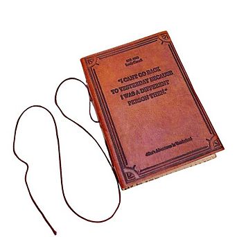 Alice In Wonderland Leather Journal