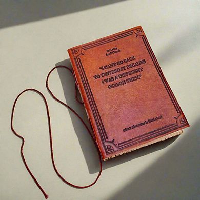 Alice In Wonderland Leather Journal