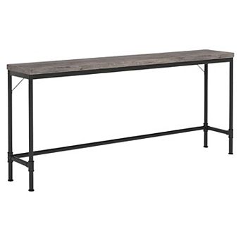 Long Console Table 70 Inch Wood Look Top, Behind Couch or Hallway Table