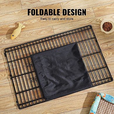 Foldable 4-Panel Pet Playpen with Metal Mesh Base and Quick Setup