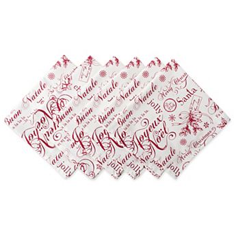 DII Holiday Printed Napkin Set/6