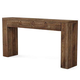 Solid Wood Console Table with Drawers for Hallway or Behind Sofa