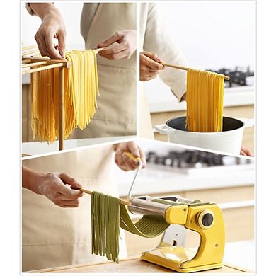 Great Ambitions Pasta Drying Rack with Transfer Wand, 12-Bar Stand for Drying & Storing