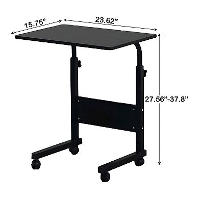 Adjustable Side Table, C-Shaped Couch Table for Bedroom or Office