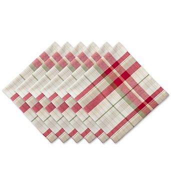 DII Holiday Plaid Napkin Set/6
