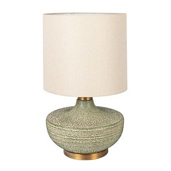 Hello Honey Textured Stoneware Table Lamp with Gold Base