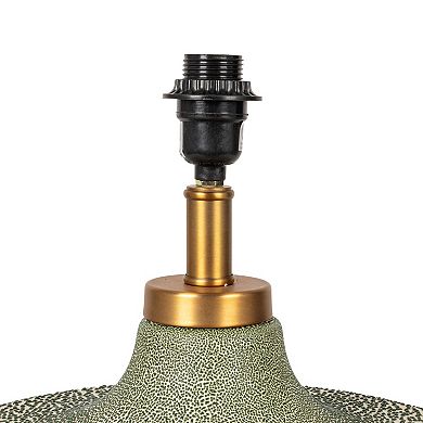 Hello Honey Textured Stoneware Table Lamp with Gold Base