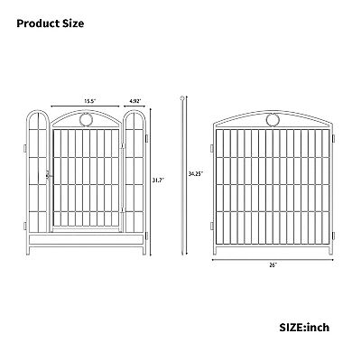 IFMALL Indoor Outdoor Foldable Metal Pet Playpen with Doors for Exercise