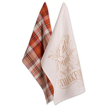 DII Assorted Fall Dishtowel Set/2