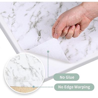 Great Ambitions 2-Layer Waterproof Non-Slip Drawer Liner, 12"x20'ft, Marble Design