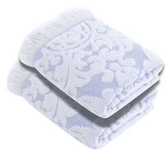 Luxury Turkish 2 pc Violet Style Hand Towels, Ultra Soft Towels For Home and Bath