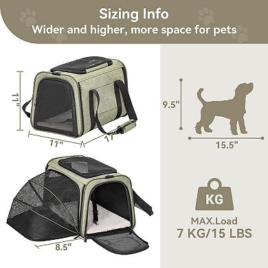 Petsfit Expandable Cat Travel Bag
