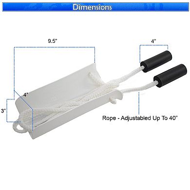 Sock Slider Aid with Adjustable 40" Cords, Foam Handles & Anti-Slip Base for Elderly
