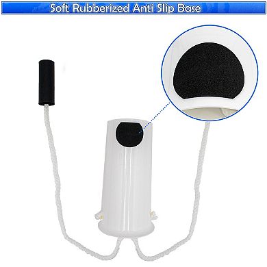 Sock Slider Aid with Adjustable 40" Cords, Foam Handles & Anti-Slip Base for Elderly