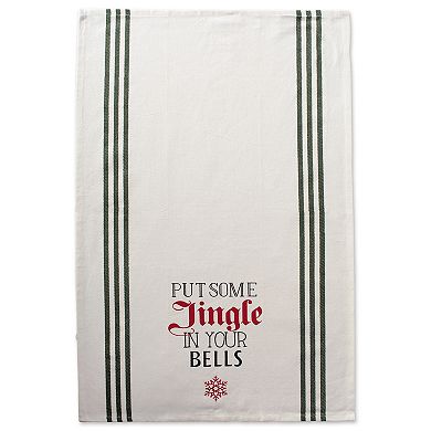 DII Asst Stag Christmas Print Dishtowel Set/3