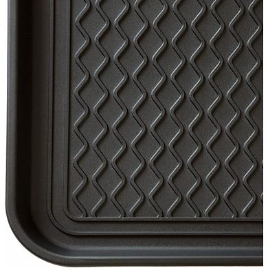 Great Ambitions All-Weather Indoor/Outdoor Boot Tray, Heavy-Duty Hard Plastic with Raised Edge