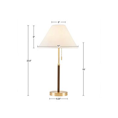 Two-Tone Pull Chain Table Lamp